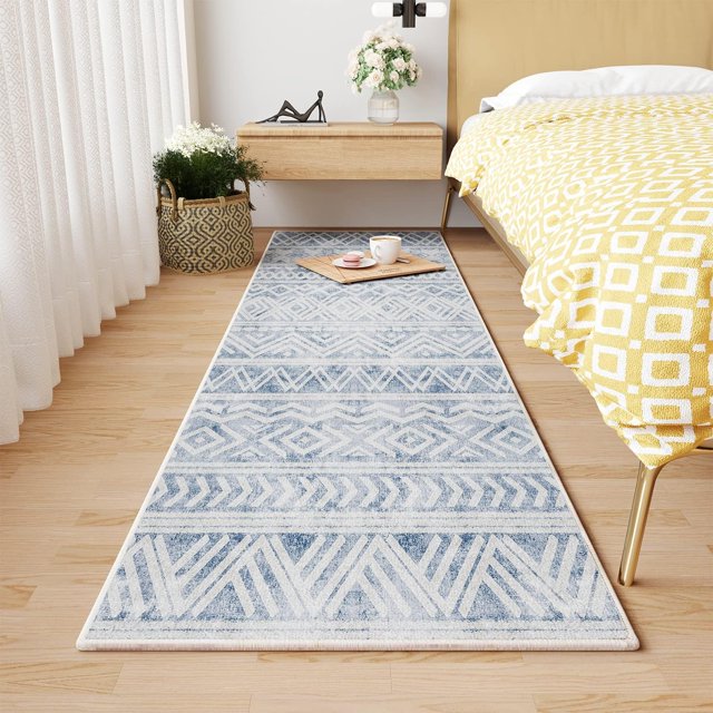 Boho Runner Rug x ft Carpet Runner Modern Hallway Runner Machine Washable Runner Rugs for Hallway Non Slip Beside Bed Bedroom Kitchen Entrance Grey Floor Rug Runner