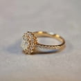 thumbnail image 2 of 2Ct Oval Cut Simulated Diamond Women Halo Wedding Ring 14k Yellow Gold Plated, 2 of 3