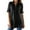 Black, variant on ZyeKqe Button down Shirts for Women 3/4 Sleeve Business Casual Tops Collared Loose Work Blouses