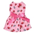thumbnail image 2 of Walbest Puppy Dog Dress, Thin Cute Floral Strawberry Print Princess Ribbon Skirt for Small Dogs Cats for Summer, 2 of 7