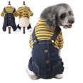 thumbnail image 1 of Pet Dog Clothes Fashion Warm Stripe Pattern Pet Apparel Pet Costume for Dogs, 1 of 9