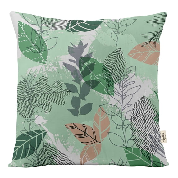 Vargottam Luxury, Printed Mint Green2 CushionCoversDecorative PillowCoversSquareThrow Pillowcase -20x20Inches