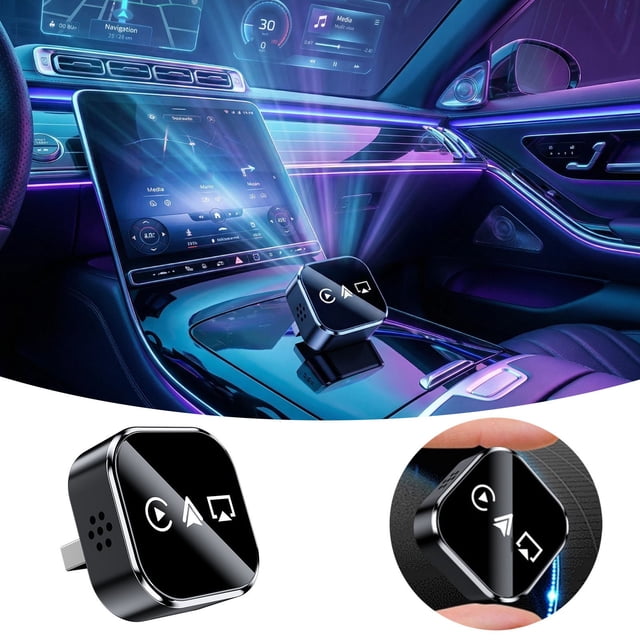 Decoration Smart Portable Carplay AI Wireless Android Auto Adapter For Multimedia System With Seamless Connectivity