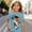 Sky Blue, variant on Girls Cat Graphic Tee Playful Cartoon Kitty Print Short Sleeve Round Neck Casual Loose Fit Cotton T-Shirt