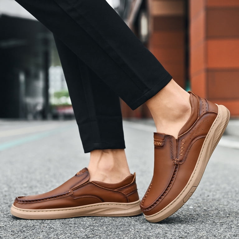 Driving Walking Shoes for Men Wide Width Fashion Leather  display picture 1