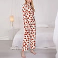 thumbnail image 3 of Naloa Hand Drawn Tomatoes Pajamas for Women Set, Womens Pajama Sets, Lounge Sets for Women, 2pjs for Women-Medium, 3 of 7