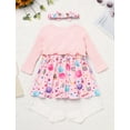 thumbnail image 4 of IWEMEK Infant Girl Dress Spring Casual Long Sleeve Outfits Crewneck Candy Bow Cute Romper Size 9M-12M, 4 of 7