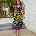 thumbnail image 5 of Neon Leopard Print Sleeveless Dress women's summer dresses dress dresses, 5 of 6