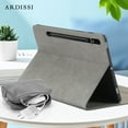 thumbnail image 2 of Étui Support pour Tablette pour Samsung Galaxy Tab S8 Plus S7 FE S6 LITE Funda Étui Livre Étuis Microfibre Cuir PU Étui à Rabat Bleu Ensemble pour Tab S6 LITE 10.4, 2 of 6