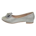 thumbnail image 2 of Badgley Mischka Low Heeled Ballerinas (Little Kid Sizes), Silver Shimmer, 11, 2 of 8