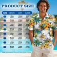thumbnail image 7 of KUIFORTI Matching Vacation Outfits for Couples Yellow Hibiscus Palm Tree Fashionable Mens Casual Shirts Hawaii Dress Soft and Comfortable with Soft Fabric Quick-dry for Romantic Date, 7 of 7