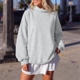 thumbnail image 2 of GZWYHT Mockneck Sweatshirt Fall Sweatshirts for Women Nurse Mockneck Sweatshirt Long Sleeve Sweatshirt Plain Mock Neck Sweatshirt High Neck Sweatshirt Blank Mock Neck Sweatshirt Gray XL, 2 of 6