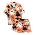 thumbnail image 6 of Halloween Pajamas Women 2 Piece Silk Pjs Women Halloween Button Down Short Sets For Women Womens Loungewear Cute Pj Sets Woman, 6 of 6