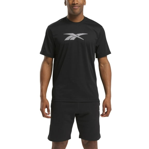 Reebok Mens Regular fit Short Sleeve Graphic T-Shirt Shirt Medium Black Solid