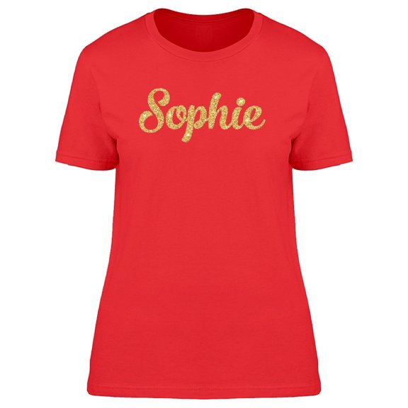 Sophie In Gold Glitter Tee Women's -Image by Shutterstock