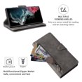 thumbnail image 3 of Dteck Case for Samsung Galaxy A15 5G,Magnetic Premium PU Leather Wallet Card Slots Case Zipper Flip Folio with Wrist Strap Kickstand Protective Cover for Galaxy A15,Gray, 3 of 8