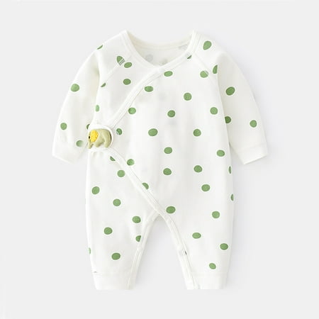 

Yidarton Newborn Baby Jumpsuit Baby Wave Cotton Boneless Clothes Newborn Hook And Loop Boys And Girls Climbing Clothes