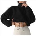 thumbnail image 3 of Chaqueta Corta de para Mujer con Dobladillo con Cordón Negro S, 3 of 8