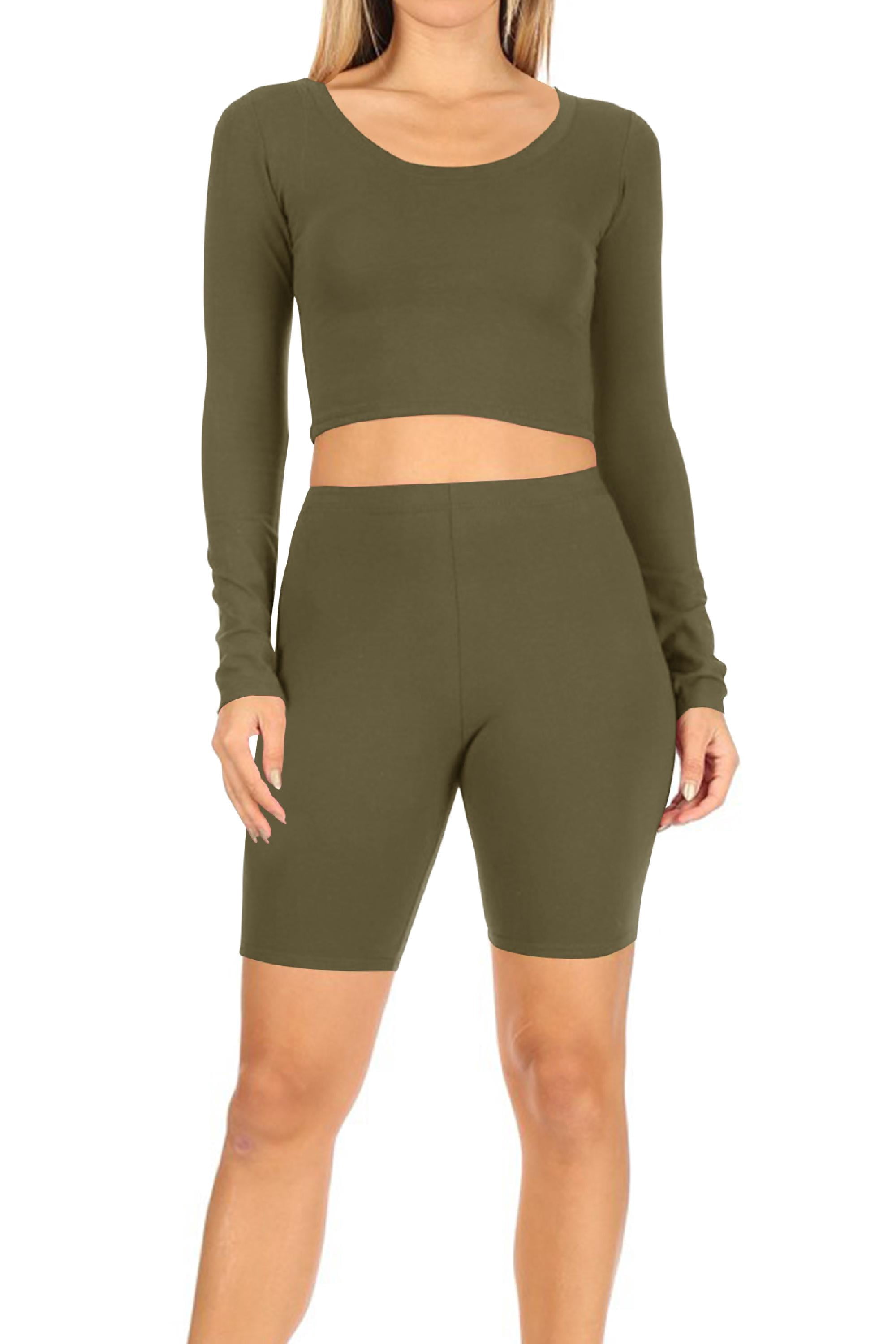 Biker Shorts Pants Two Piece Set 