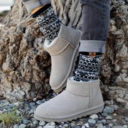 BEARPAW Shorty Boots for Women Sheepskin Wool Blend Lined Waterproof Cushioned Footbed Lightweight Rubber Sole Winter Boots