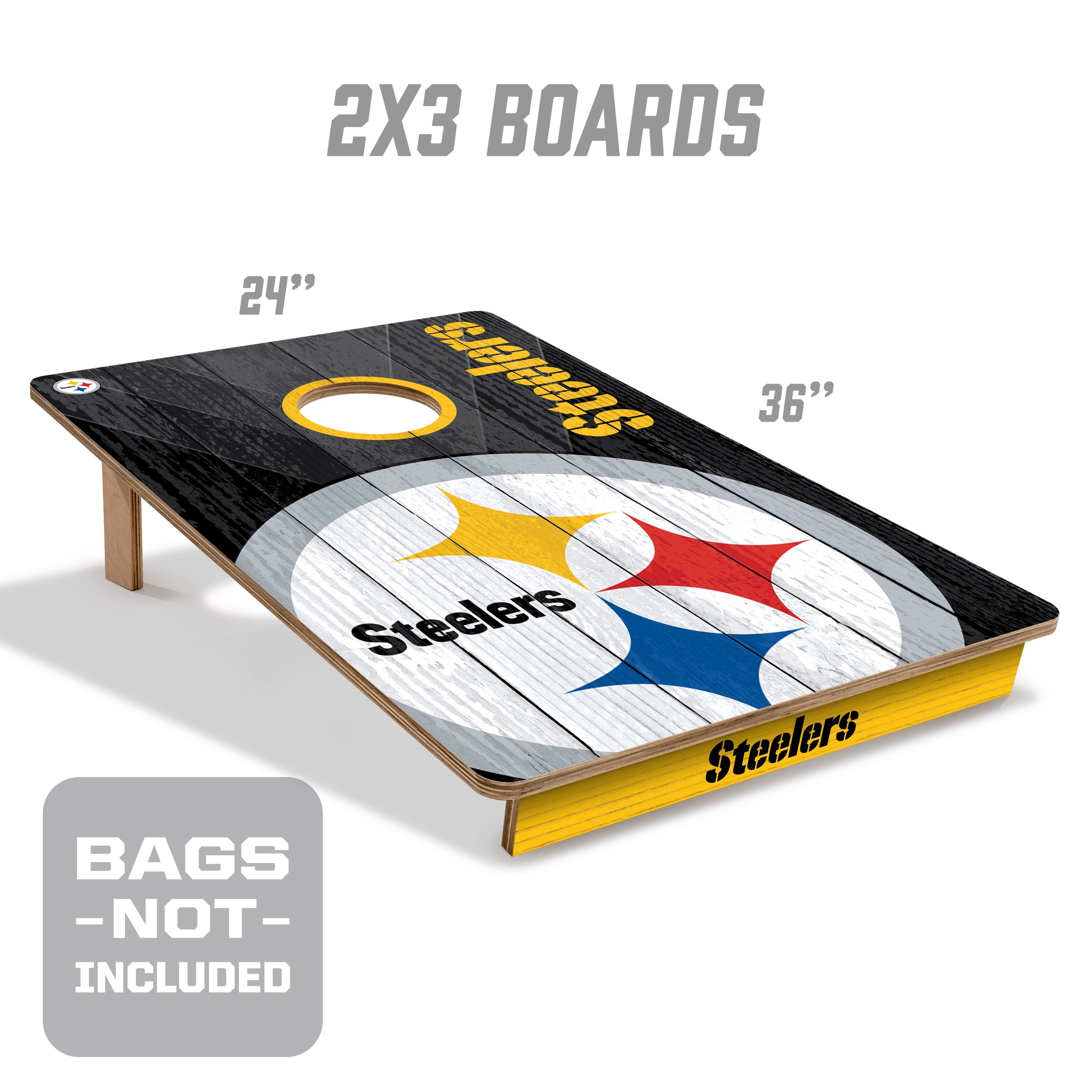 YouTheFan NFL Pittsburgh Steelers 2' x 3' Cornhole Game No Bags