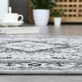thumbnail image 5 of FairOnly Grey 5'x7'Vintage Distressed Low Pile Area Rug for Living Room Non Slip Washable Medallion Indoor Floor Cover for Bedroom Kitchen, 5 of 7