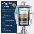 thumbnail image 4 of solutions Vortex-Action Shower Filter & Swivel Shower  -  Redox Purification with Copper-Zinc KDF for Hard Water - Reduces Chlorine & Heavy Metals - Revitalizes  & Hair (Full Set), 4 of 7