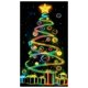 thumbnail image 1 of Cortina para puerta que brilla en la oscuridad, para fiestas navideñas, interior y exterior, festiva, brillante, para la entrada de casa, ventana, pared, adorno para celebraciones de temporada, 1 of 5