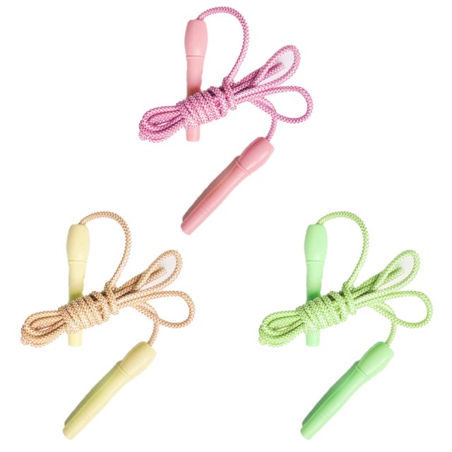 Saltar la cuerda a rayas con mango de plástico para deportes, actividades al aire libre, fitness, ejercicio, entretenimiento, juegos MFZFUKR CPB-DE-SSW811-2