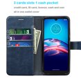 thumbnail image 3 of Motorola E 2020 Case, Motorola Moto E 2020 Wallet Case, Tekcoo Premium [RFID Blocking] Cash ID Credit Card Slots Holder Carrying Vegan Leather Folio Flip Cover Cases [Navy Blue], 3 of 7