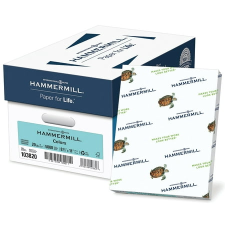 Hammermill Colors Paper 20lb 8.5" x 11" Turquoise 5000/Case 10382-0CASE
