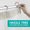 thumbnail image 4 of Maytex Smart Curtain Hendrix View Fabric Shower Curtain with Attached Roller Glide Hooks, 4 of 5