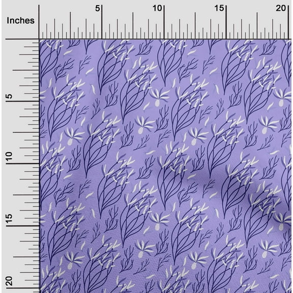 oneOone Polyester Lycra Purple Fabric Florals Diy Clothing Quilting Fabric Print Fabric By Yard 56 Inch Wide