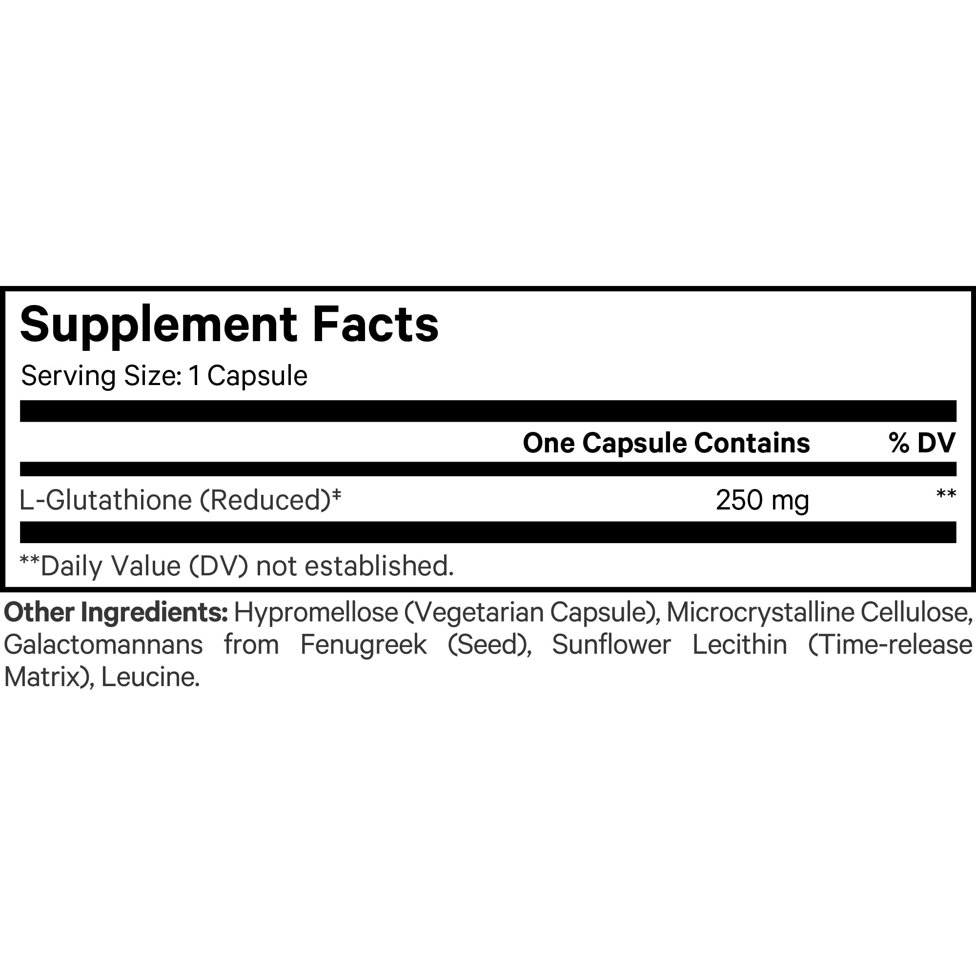 Amen Glutathione-SR+ Advanced Sustained-Release Supplement - 2-Month Supply - Reduced L-Glutathione - Galactomannans Fenugreek Seed - Time-Reduced Matrix - Non-GMO - 60 Capsules