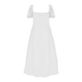 thumbnail image 4 of Vestido ajustado de color liso con abertura al estilo francés para mujer - Sin mangas, sin espalda, ajustado, poliéster spandex muy elástico, tallas S-XXL, largo midi, 4 of 4