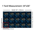 thumbnail image 3 of Castle Fairy Wildlife Leopard Fabric by the Yard 1 Yard,Animal Cheetah Home Decor Fabric by the Yard,Blue Rose Room Decor Fabric by the Yard,Lightweight Room Decor, 3 of 6