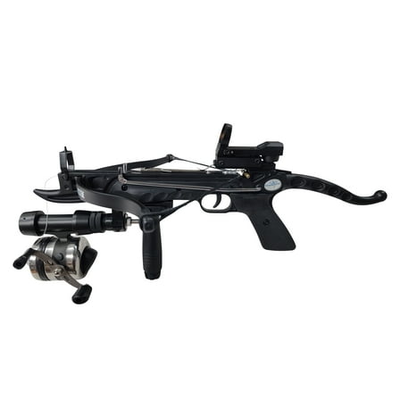SAS Prophecy 80 Pound Self-cocking Crossbow Red Dot Scope Bowfishing Kit