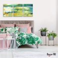 thumbnail image 2 of Abstract Wall Art Green Landscape Abstract Painting Canvas Wall Art Retro Old Textures Modern Abstract Prints Wall Art for Living Room Bedroom Bathroom Office Home Decoration 12"x16" 3 Panels, 2 of 6
