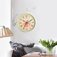 thumbnail image 3 of jifeng Station Clock Retro Vintage Clock Ornament Weatherproof Garden Clock for Outdoor White with Rose, 3 of 8