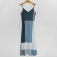 thumbnail image 5 of Abstract Geometric in Blue Black Grey Sleeveless Dress Loose Women's Dress Dresses Luxury Evening Dresses, 5 of 9