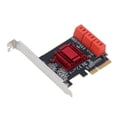 thumbnail image 1 of PCIe 3.0 X4 To  3 Card, PCIe To  Expansion Card Easy Installation 6 Ports  for Computer TXB113 Double Row, 1 of 7