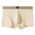 thumbnail image 5 of Dxzfnsa Mens Underwear Cotton Boxer Briefs Soft Comfort Boxers Moisture-Wicking Breathable Underwear for Men Mens Underwear,Beige-L, 5 of 5