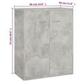 thumbnail image 4 of vidaXL Sideboard Concrete Grey 60x30x75 cm Engineered Wood, 4 of 5