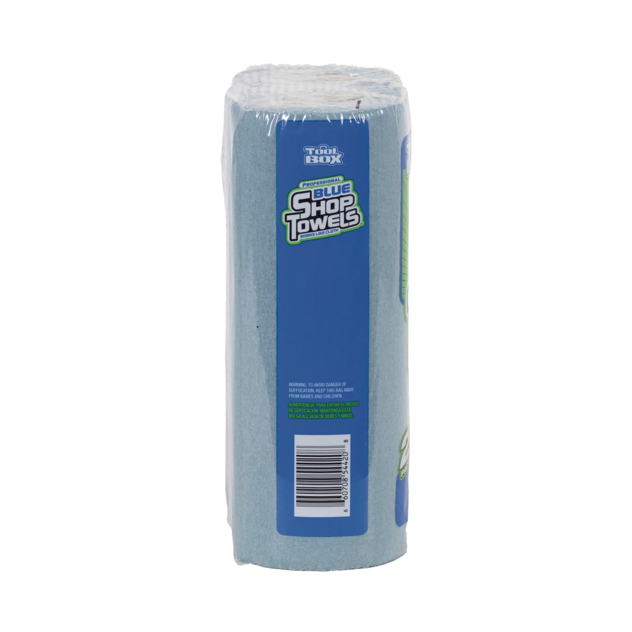 (3 pack) ToolBox® Blue Shop Towel, 2 Rolls per Pack (55 Sheets per Roll)