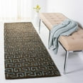 thumbnail image 3 of SAFAVIEH Soho Benson Geometric Wool Area Rug, Brown/Light Blue, 2' x 3', 3 of 7