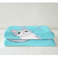 thumbnail image 2 of Cute Cat Sherpa Blanket Kawaii Animal Queen 90"X90" Throw Blanket ,Cartoon Cats Fleece Blanket Colorful Sleeping Cat Soft Warm Fuzzy Blanket For Bed Sofa Couch Turquoise, 2 of 4