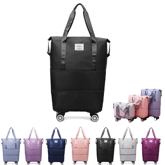 Wheeled travel bag, 2025 new large-capacity travel bag - universal wheels are detachable, equipped with wheels