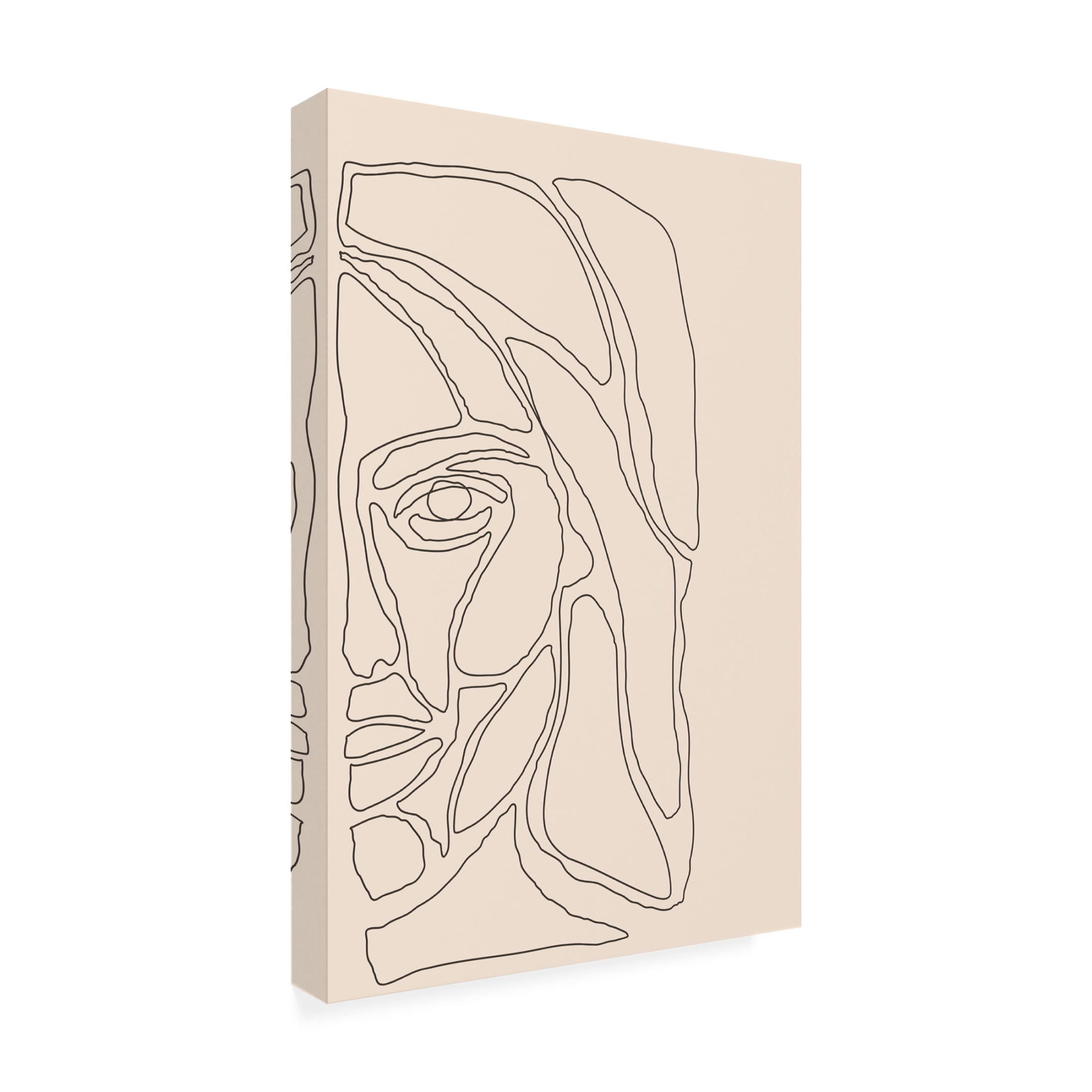 Trademark Fine Art jay stanley Abstract Face Lines 2 Canvas Wall Art