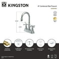 thumbnail image 5 of Kingston Brass KS2491KX Governor Two-Handle 2-Hole Deck Mount Bar Faucet in Polished Chrome, 5 of 6