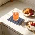 thumbnail image 5 of Diatomite Coaster Pad 21x10cm Absorbent Heat Resistant Quick Dry Striped Design for Dining Table and Kitchen, 5 of 6
